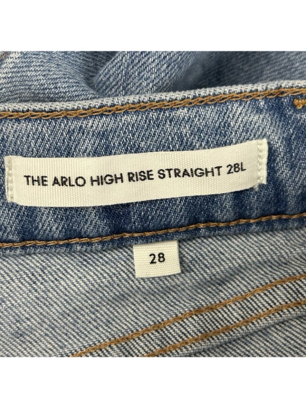 Aritzia Denim Forum The Arlo High Rise Straight Sz 28L Jeans Medium Washed Denim - Picture 5 of 16